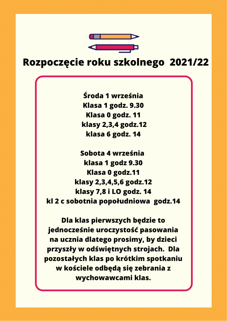 WITAJ SZKOŁO 2021/22