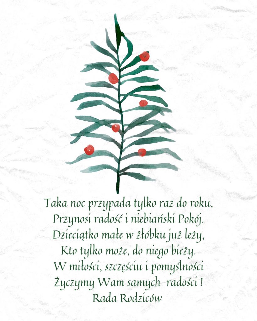 Życzenia świąteczne od Rady Rodziców