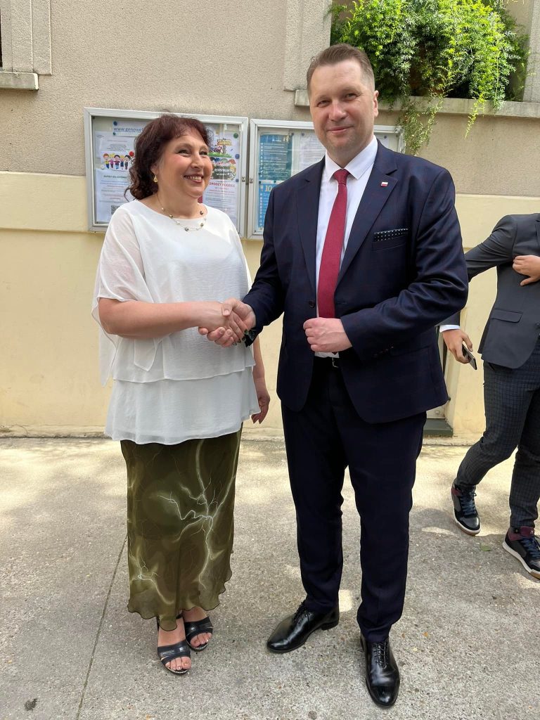 Pan Minister Edukacji  Przemysław Czarnek w naszej szkole