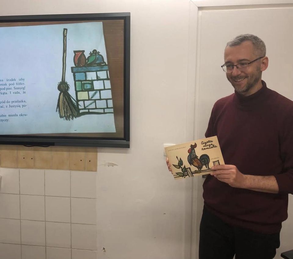 Dr hab. Lech Giemza, prof. KUL poprowadził warsztaty literackie dla uczniów