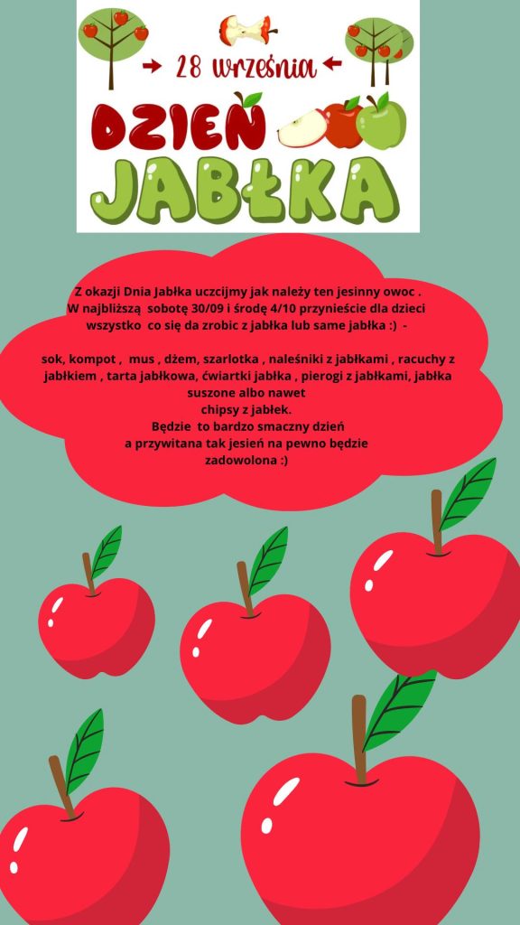 28 września – Światowy Dzień Jabłka