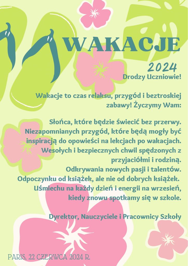 WAKACJE !