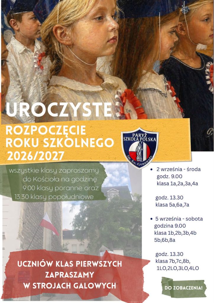 ROZPOCZĘCIE ROKU SZKOLNEGO